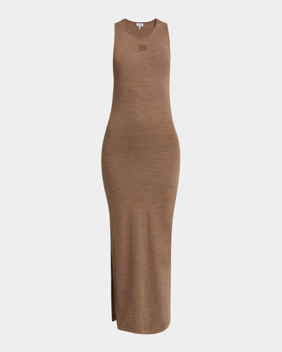 Long Anagram Wool Tank Dress